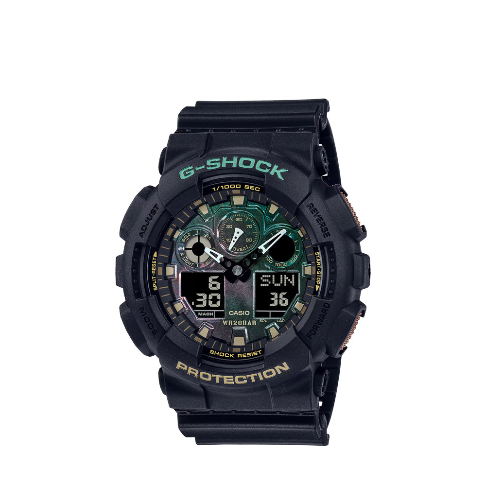 Casio G Shock GA 100RC 1ADR Analog Digital Black Resin Strap Watch