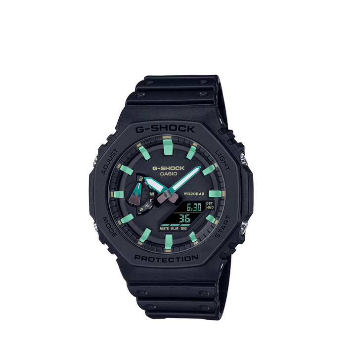 Casio G-Shock GA-2100RC-1ADR Analog Digital Black Resin Strap Watch For Men