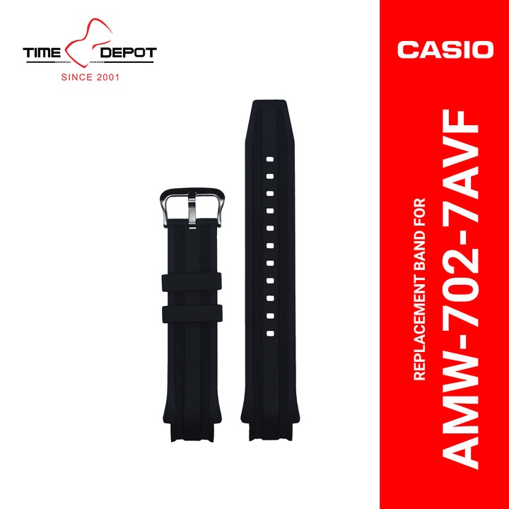 Casio (10239913) Genuine Factory Replacement Watch Resin Band Black