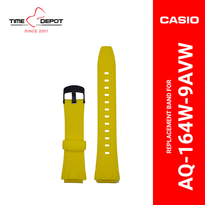 Casio (10286112) Genuine Factory Replacement Watch Resin Band Yellow
