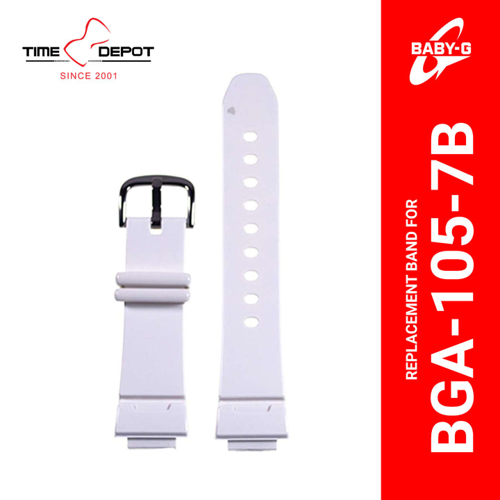 Casio Baby-G (10355085) Genuine Factory Replacement Watch Resin Band White