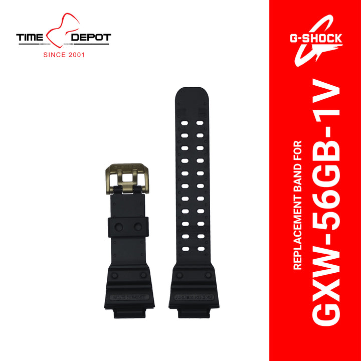 Casio (10390956) Genuine Factory Replacement Watch Resin Band Black