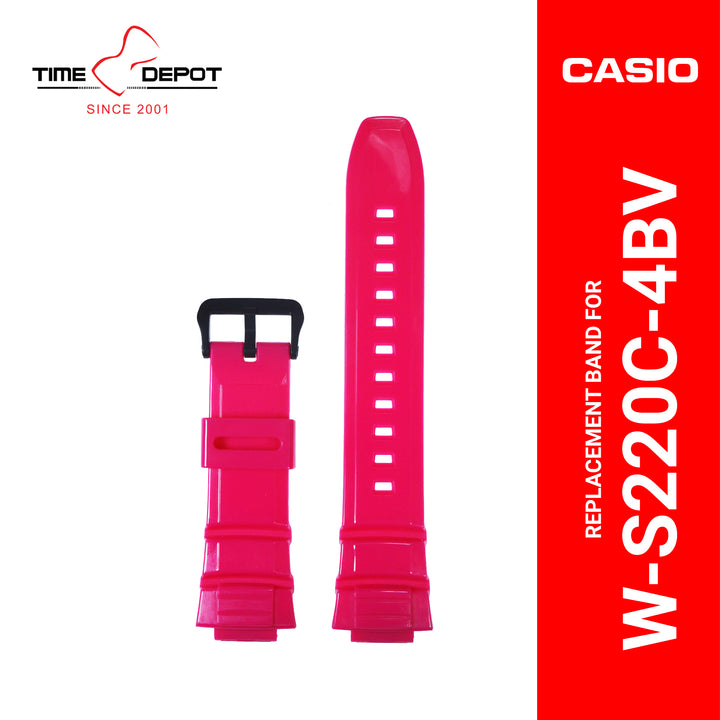Casio (10452440) Genuine Factory Replacement Watch Resin Band Pink