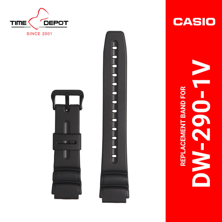Casio (70622792) Genuine Factory Replacement Watch Resin Band Black