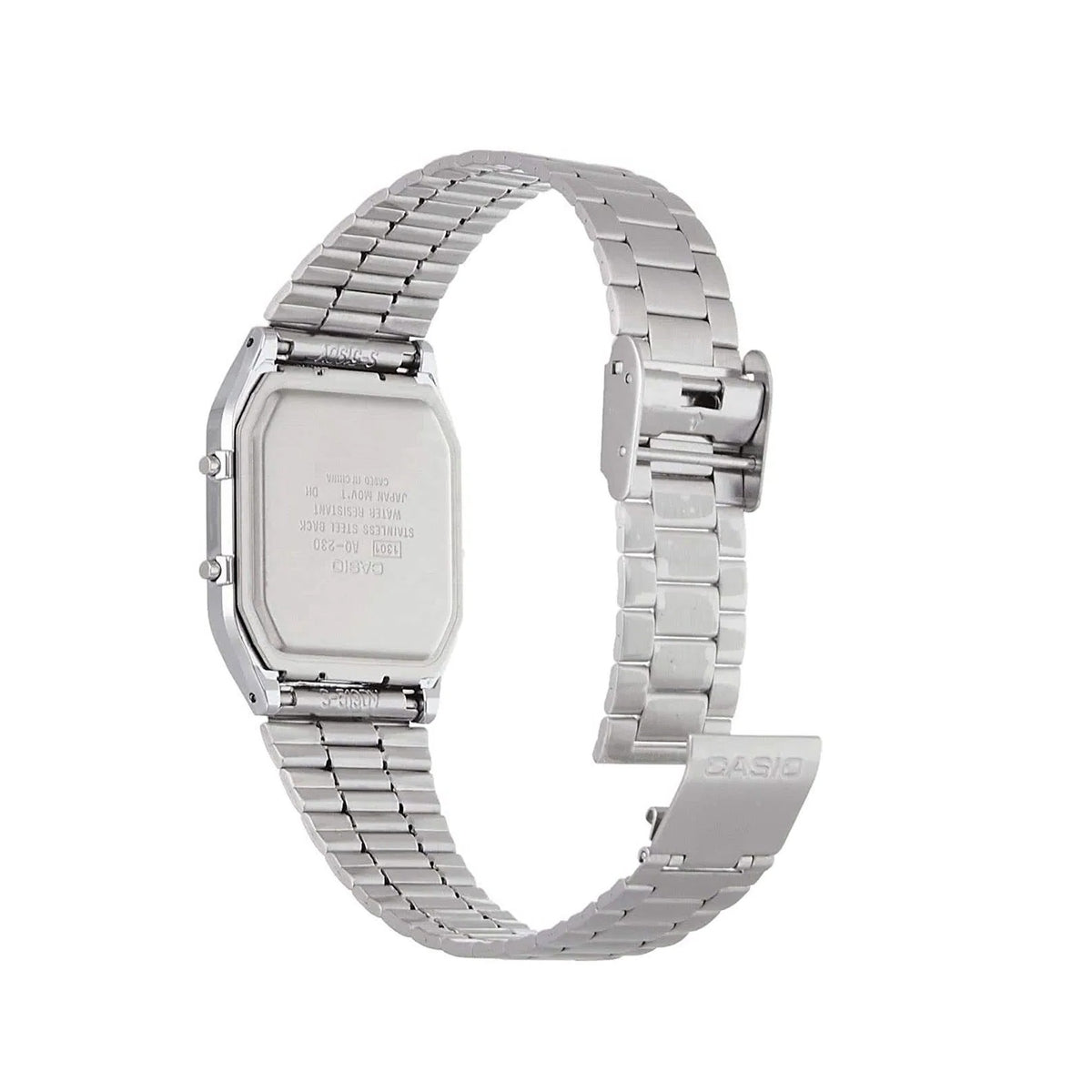 Casio AQ-230A-7DHDF Silver Analog Digital Stainless Steel Strap