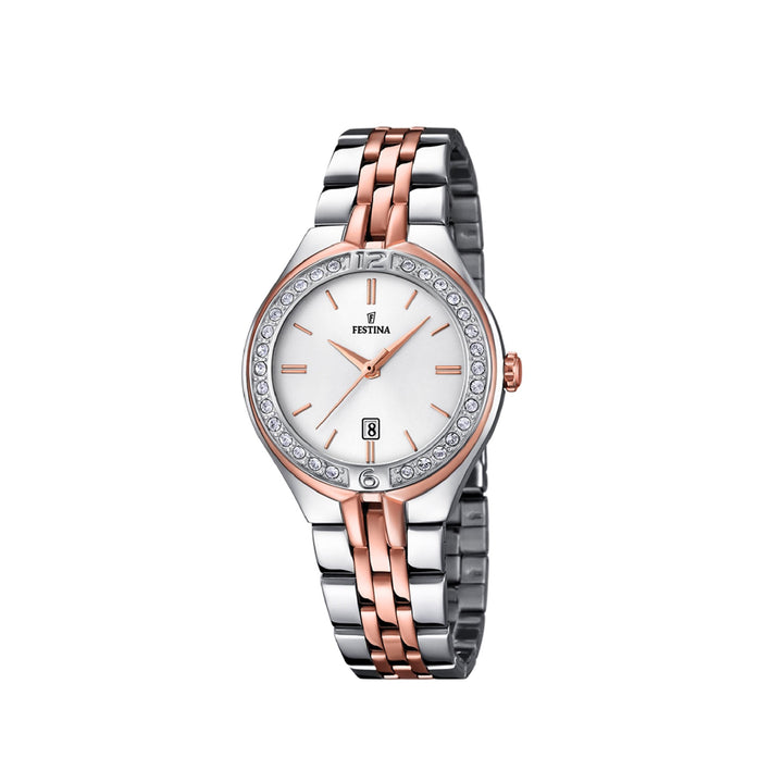 Festina F16868/2 Two-Tone Analog Stainless Steel Strap Watch For Women