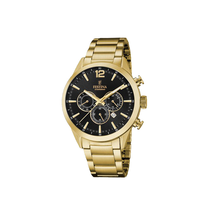 Festina F20633/3 Chronograph Gold Stainless Steel Strap Watch For Women