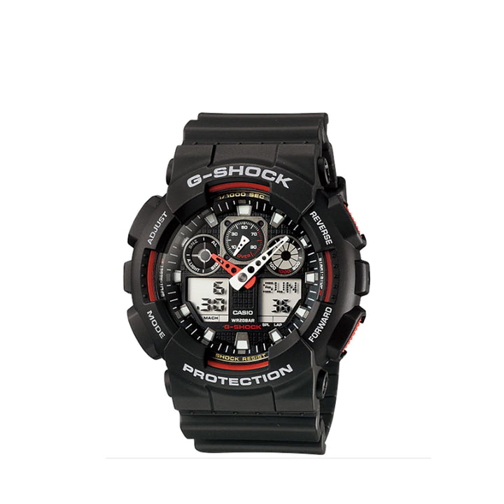 Casio G-Shock GA-100-1A4NDR Analog Digital Black Resin Strap Watch For Men