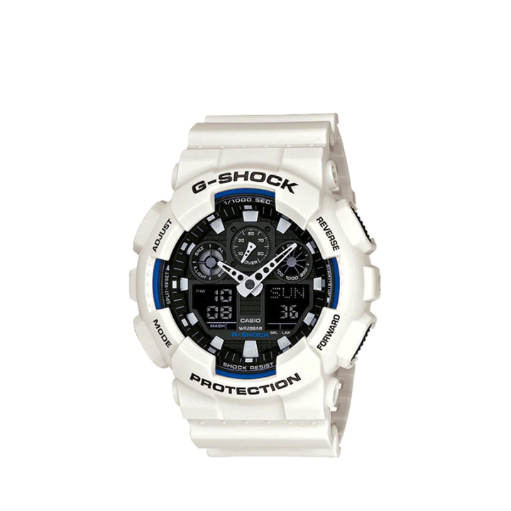 Casio G-Shock GA-100B-7ADR White Analog Digital Resin Strap Watch For Men