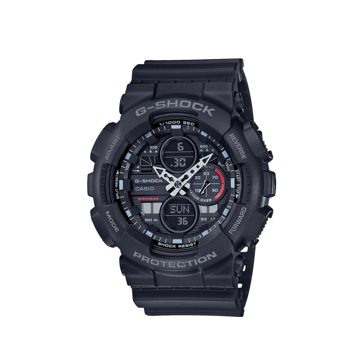 Casio G-Shock GA-140-1A1DR Black Analog Digital Resin Strap Watch