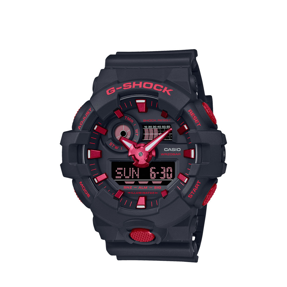 Casio red outlet black