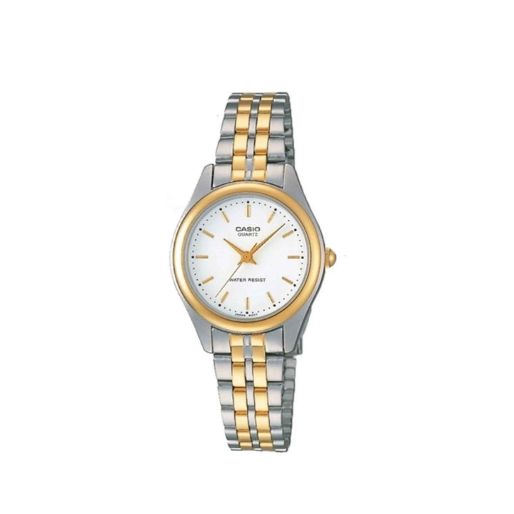 Casio LTP-1129G-7ARDF Two-Tone Analog Stainless Steel Strap Watch For Women