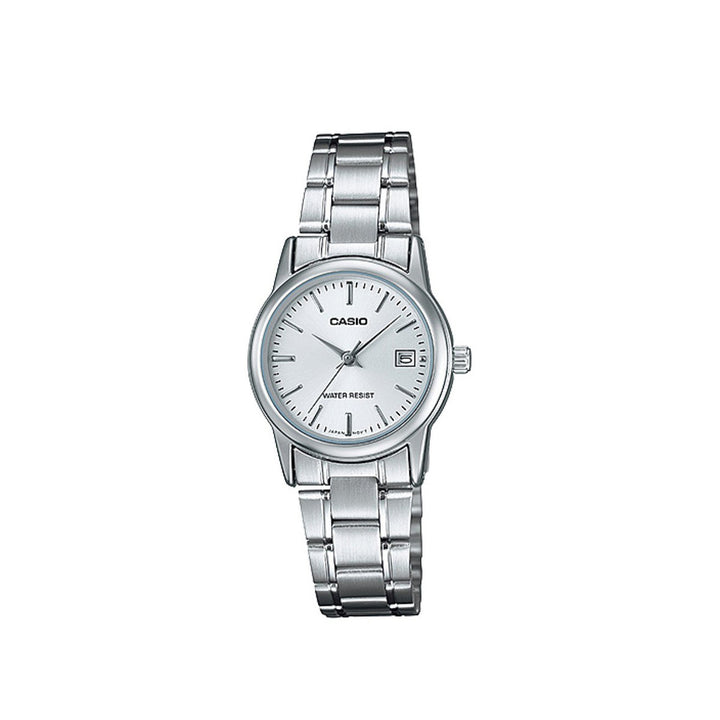Casio LTP-V002D-7AUDF Silver Analog Stainless Steel Strap Watch For Women
