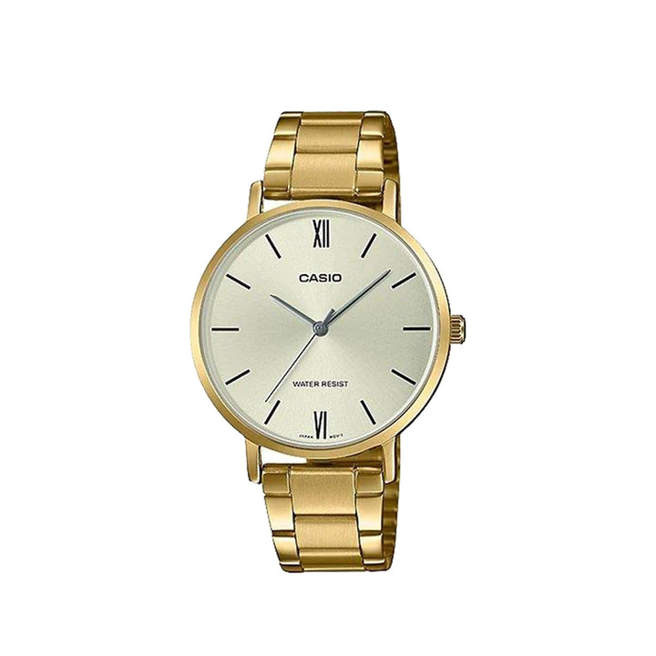 Casio LTP-VT01G-9BUDF Gold Analog Stainless Steel Strap Watch For Women
