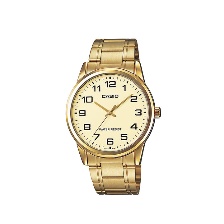 Casio MTP-V001G-9BUDF Analog Gold Stainless Steel Strap Watch For Men