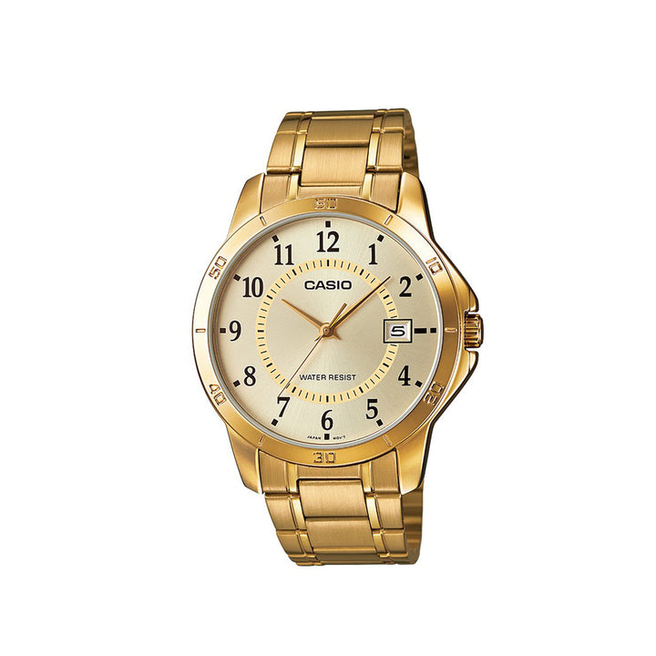 Casio MTP-V004G-9BUDF Analog Gold Stainless Steel Strap Watch For Men