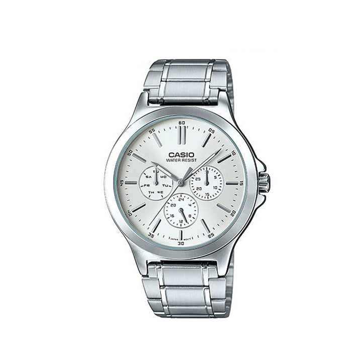 Casio MTP-V300D-7AUDF Analog Silver Stainless Steel Strap Watch For Men