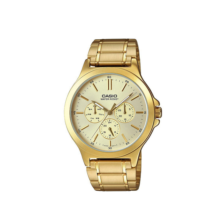 Casio MTP-V300G-9AUDF Analog Gold Stainless Steel Strap Watch For Men