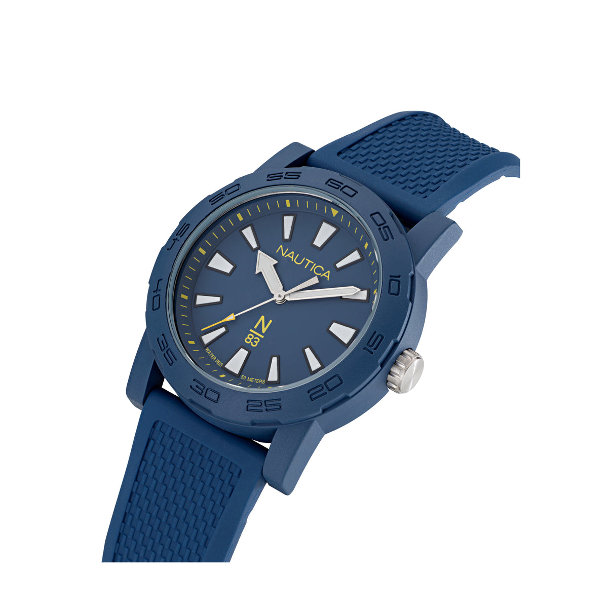 Nautica NAPATF202 N-83 Ayia Triada Blue Analog Silicone Strap Watch For Men