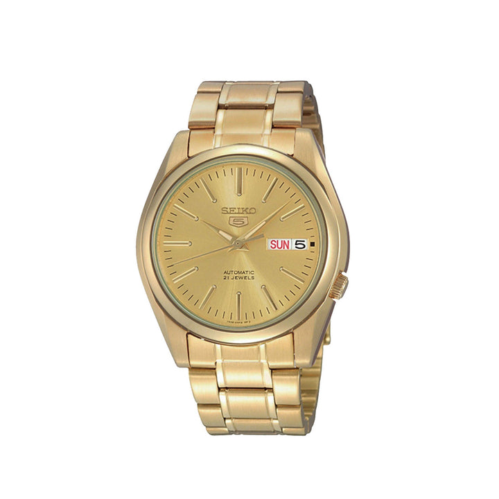 Seiko 5 SNKL48K1 Gold Automatic Stainless Steel Strap Watch For Men