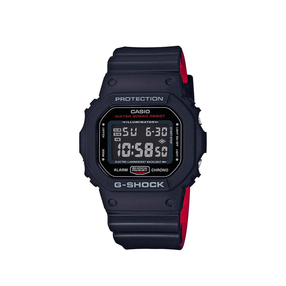 Black縲�Time縲�Digital縲�窶薙��G-Shock縲�Men縲�Strap縲�For縲�Watch縲�Resin縲�DW-5600HR-1DR縲�Casio縲�Depot