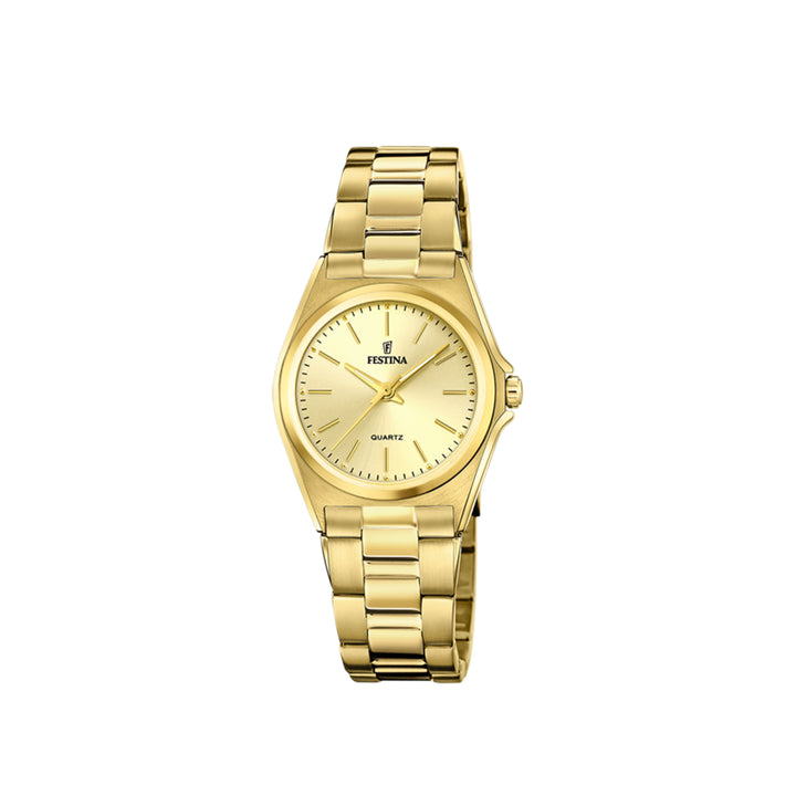 Festina F20557/3 Analog Gold Stainless Steel Strap Watch For Women