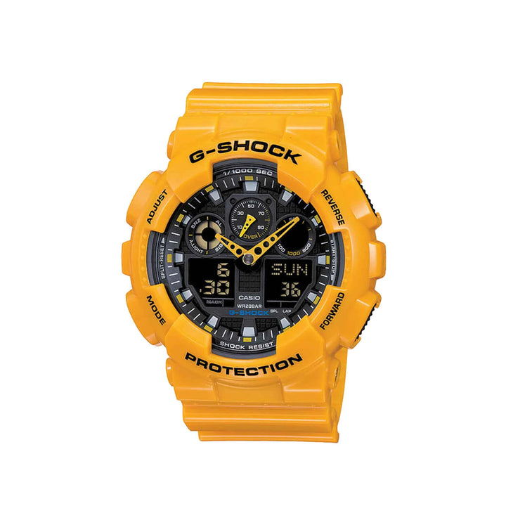 Casio G-Shock GA-100A-9AHDR Yellow Analog Digital Resin Strap Watch For Men