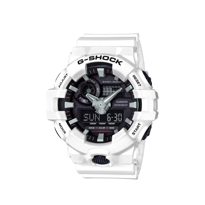 Casio G-Shock GA-700-7ADR White Analog Digital Resin Strap Watch For Men
