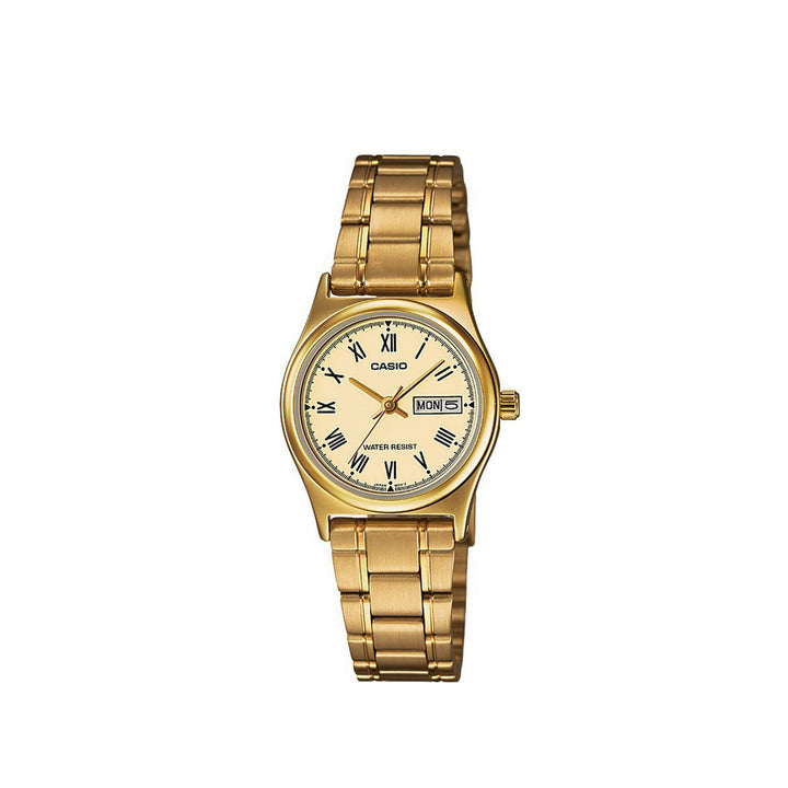 Casio LTP-V006G-9BUDF Gold Analog Stainless Steel Strap Watch For Women