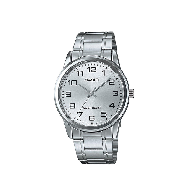 Casio MTP-V001D-7BUDF Analog Silver Stainless Steel Strap Watch For Men