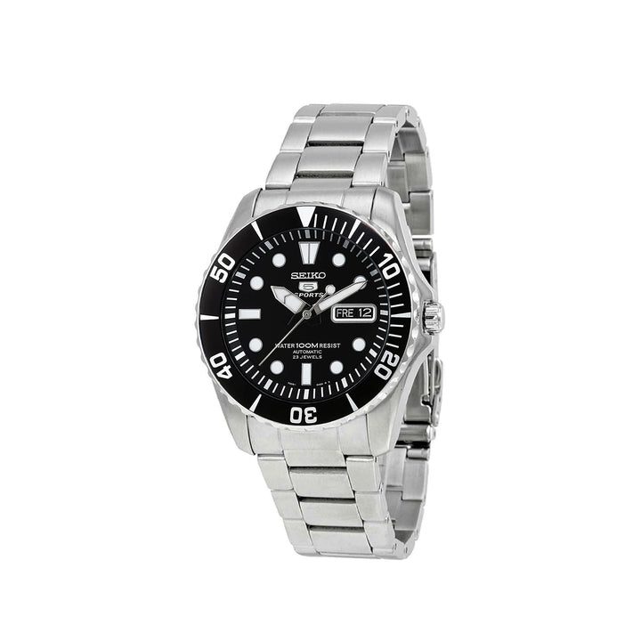 Seiko 5 SNZF17K1 Silver Automatic Stainless Steel Strap Watch For Men