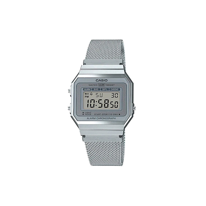 Casio A700WM-7ADF Vintage Digital Gray Stainless Steel Strap Watch For Men