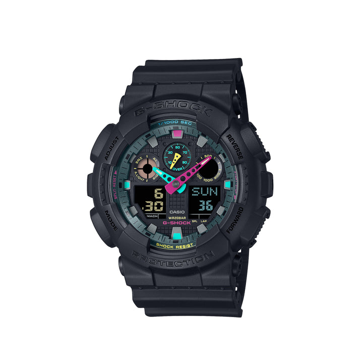 Casio G-Shock GA-100MF-1ADR Analog Digital Black Resin Strap Watch For Men