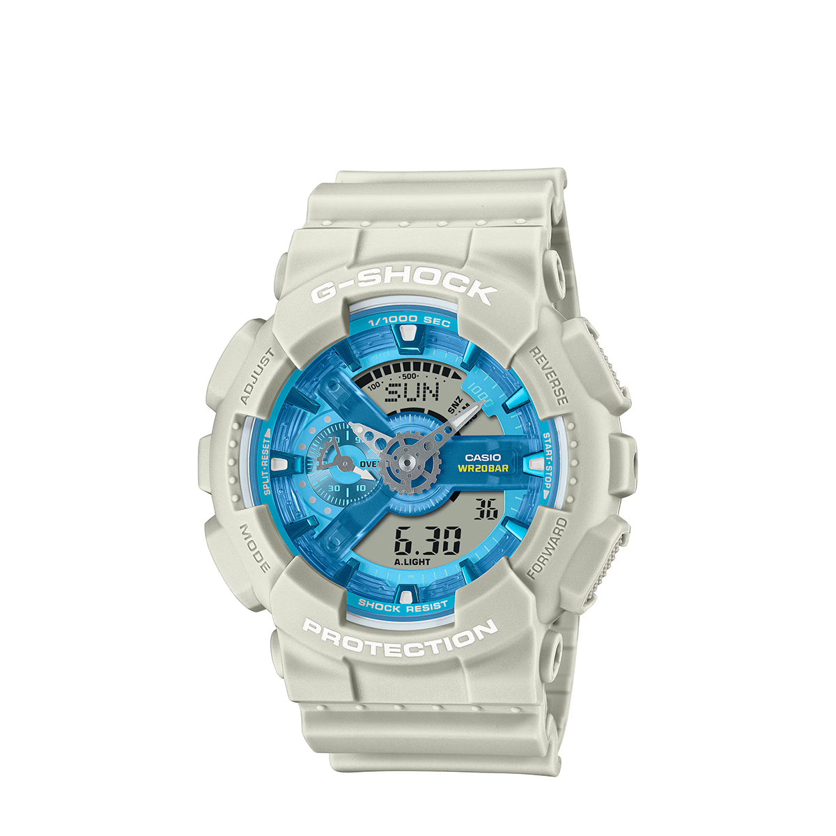 Casio G-Shock GA-110AS-5ADR Analog-Digital Whie Resin Strap Watch