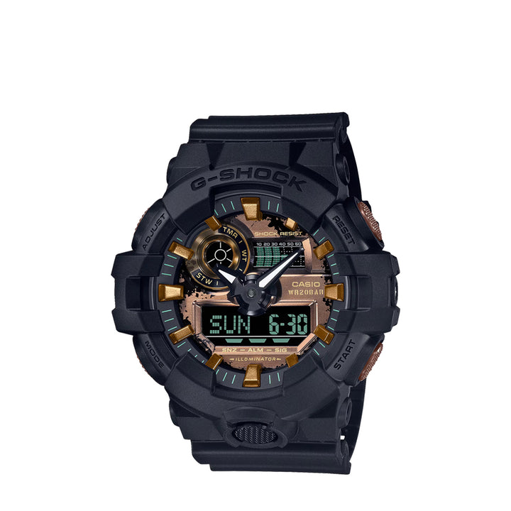 Casio G-Shock GA-700RC-1ADR Analog Digital Black Resin Strap Watch For Men