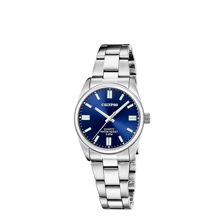 Calypso K5863/3 Analog Silver Stainless Steel Strap Watch for Women