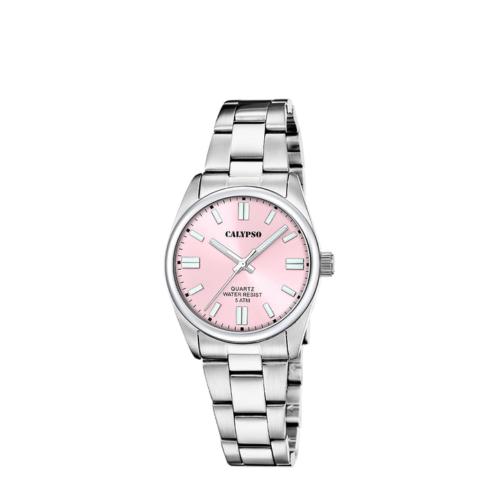 Calypso K5863/5 Analog Silver Stainless Steel Strap Watch for Women