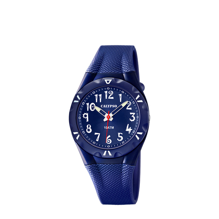 Calypso K6064/3 Analog Blue Plastic Strap Watch for Kids