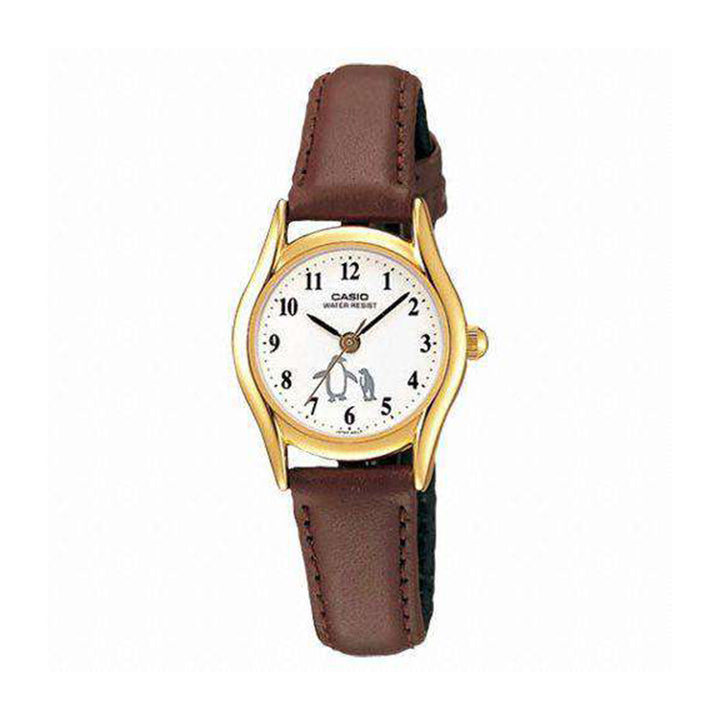 Casio LTP-1094Q-7B6RDF Analog Brown Leather Strap Watch for Women