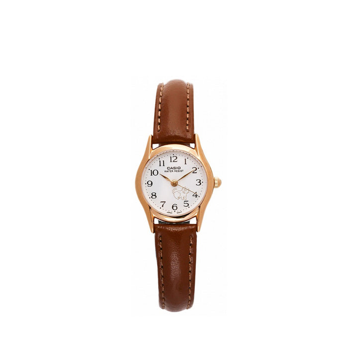 Casio LTP-1094Q-7B7RDF Analog Brown Leather Strap Watch For Women