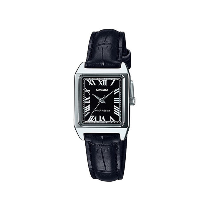 Casio LTP-V007L-1BUDF Analog Black Leather Strap Watch For Women