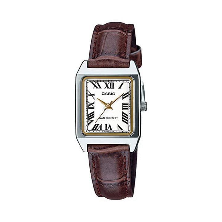 Casio LTP-V007L-7B2UDF Analog Brown Leather Strap Watch for Women