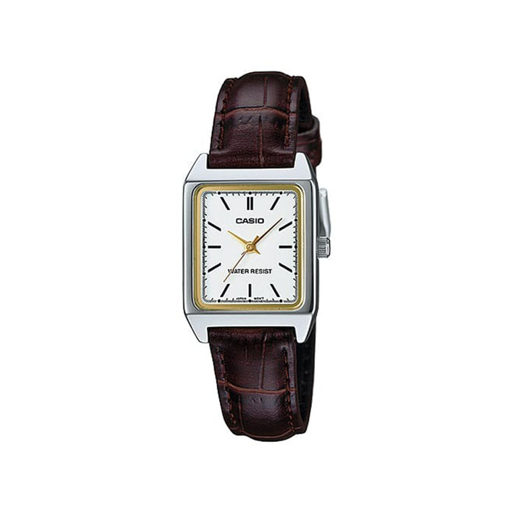 Casio LTP-V007L-7E2UDF Analog Brown Leather Strap Watch for Women