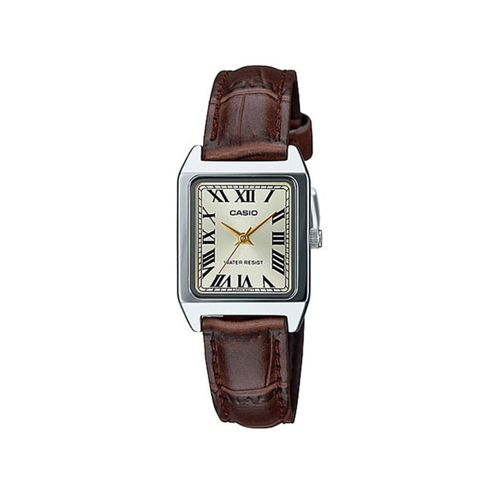 Casio LTP-V007L-9BUDF Analog Brown Leather Strap Watch for Women