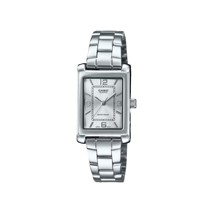 Casio LTP-1234DD-7ADF Analog Silver Stainless Steel Metal Strap Watch For Women