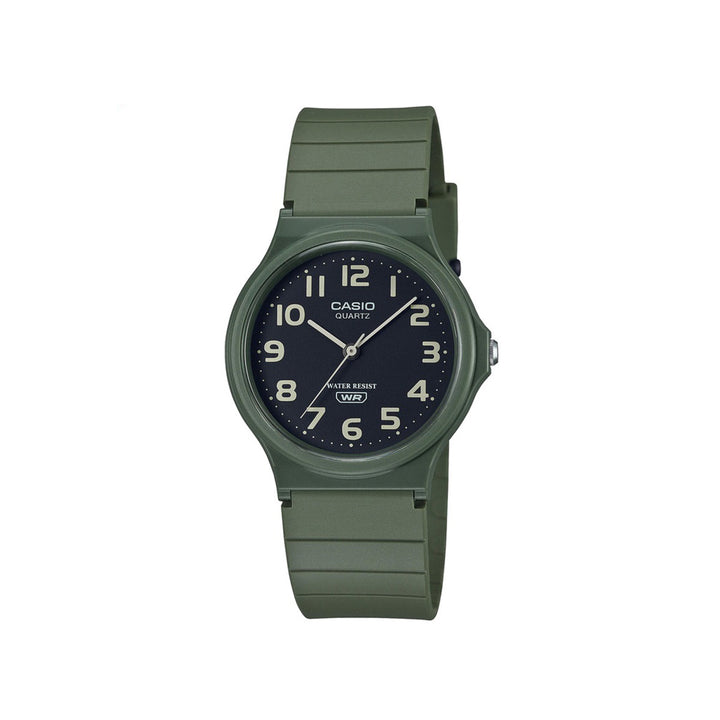 Casio MQ-24UC-3BDF Standard Analog Green Resin Strap Watch For Men