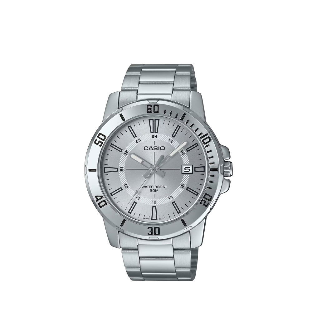 Casio MTP-VD01D-7CVUDF Analog Silver Stainless Steel Strap Watch