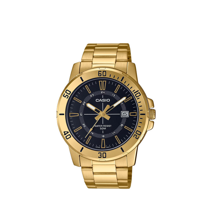 Casio MTP-VD01G-1CVUDF Analog Gold Stainless Steel Strap Watch For Men