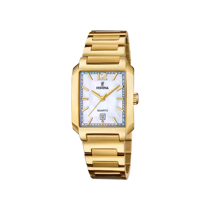 Festina F20680/2 Analog Gold Stainless Steel Strap Watch For Women