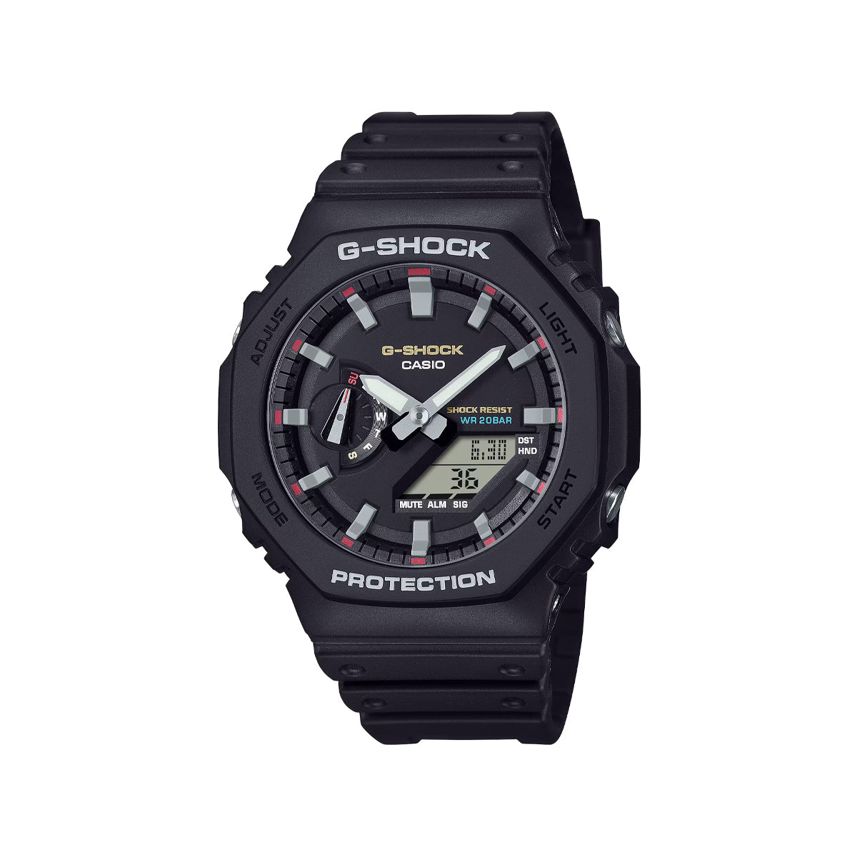 Casio G-Shock GA-2100RL-1ADR Analog-Digital Black Resin Strap Watch For Men